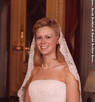 Portrait of a bride in a lace mantilla veil